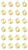 10mm Engraved Disc W/Ring & Letter, 14k Gold Filled