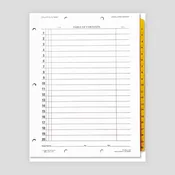 Courtfolio Tabs - Top to Bottom