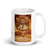 Meowtian White glossy mug
