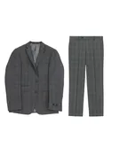 Dark Grey Shadow Check Suit Andrew Fezza