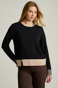 BOLD BLOCK COTTON CASHMERE SWEATER