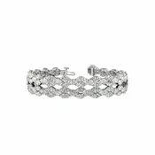 11.45 Cts 14K WHITE GOLD Marquise Shape Tennis Bracelet