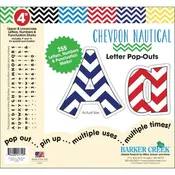 Barker Creek Letter Pop-Outs Nautical Chevrons (Clearance - Not Returnable)