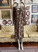 100% Silk Vintage J. Peterman Floral Long Sleeve Tunic 8/Medium