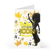 Greeting Cards — "It’s Giving Icon" Afro Diva Card Set (7 pcs) — typeplusprint