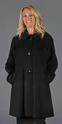 Black 100% Cashmere Classic Balmacaan 38” Coat
