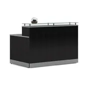 Cosmo Reception Desk with straight Glass Court — Stow's Office Furniture