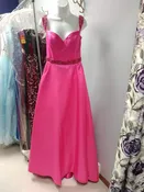 Studio 17 Ballgown with Beaded Straps in Hot Pink