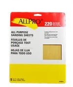 AllPro 220 Grit Sand Paper 5pk