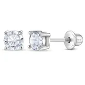 4 mm Cubic Zirconia Stud Earrings | Brilliant Fine + Custom Jewelry