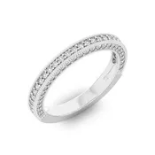 14KT 0.75CT Vintage Round Diamond Wedding Band