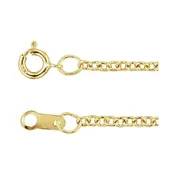 14K Yellow 1.5 mm Solid Cable  Chain - 16"