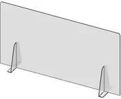 Counter Top Barriers No Pass-Thru (2-pack)