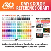 CMYK Color Reference Chart - Digital & Printable Press Guide