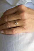 0.40ct Rose Cut Oval Diamond Satin Bezel Ring — Lewis Jewelers