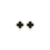 0.40 CTW Halo Black Clover Earrings by Lafonn