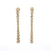 10K Yellow Gold Diamond Dangle Earrings (150-00733)