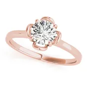 0.33 CT Round Diamond Solitaire Engagement Ring