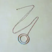 Double Rings Pendant Necklace
