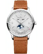 Jaeger LeCoultre Master Control Calendar Moonphase Silver Dial Leather Strap Men's Watch Q4148421