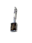 14KW SMOKEY QUARTZ WITH DIAMONDS PENDANT