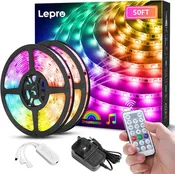 32.8ft RGB LED Strip Lights, 5050 LED Color Changing LED Tape Light with 44 Key Remote