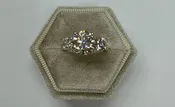 14k Yellow Gold 4.30 Cttw Genuine Lab Grown Round Brilliant Cut Diamond Three Stone Ring