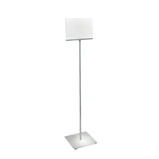 11"W x 8.5"H Pedestal Two-Sided Sign Holder Stand on Square Metal Base