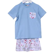 Apple A Day Boys Blue Short Set