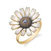 Antique Daisy Ring with Rosecut Diamond
