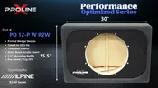 Alpine R2-W12 Box: Ported 12" Wedge Enclosure