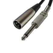 10-141-5 Male XLR to 1/4 TS Male Plug (5 FT)