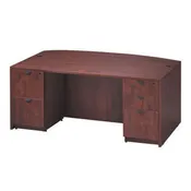 36×71″ Bowfront Desk with 2 Full Pedestals $1,109