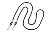 1/8" Round Woven Nylon Cord with 2 Nickel-Plated Steel Hooks - 36" Length, Qty = 100