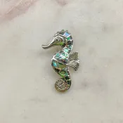 Abalone Seahorse Pendant