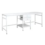 2-drawer Writing Desk White High Gloss