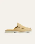 DELILAH WOMENS BEIGE SUEDE SLIP-ON LOAFER