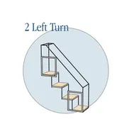 4 Step Catio Stairs - Two Left Turns
