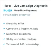 Tier II – Live Campaign Diagnostic