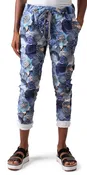 Decorated Circle Tie Waist Faux Suede Pants