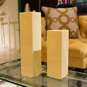 10" Square Block Vase - Baker Furniture