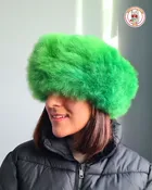 Classic Full Fur Alpaca Hat Green
