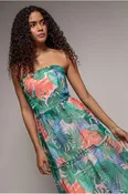 City Goddess Boobtube Printed Maxi - Jungle Print