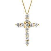 1/2 CTTW Diamond Cross Pendant