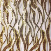 Admire Sequin Mesh – Gold / White
