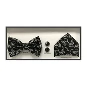 3-Piece Damask Bow Tie Set