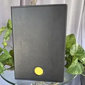Black Double AA Big Book Cover | Large Print Big Book & 12n12 Cover with Chip Holder