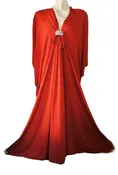 STUNNING VINTAGE LUCIE ANN BEVERLY HILLS GODDESS DRESSING GOWN / EVENING GOWN WITH DAZZLING RHINESTONE CLASP
