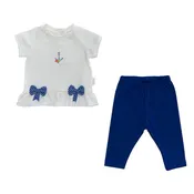 Andy Wawa-NAVY-BABY SET 2 PCS SET FLOWERS ANCHORS-AC22557