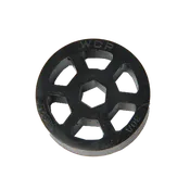 1.625" OD x 1/2" Wide Straight Flex Wheel (1/2" Hex Stretch, 30A)